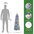 thumbnail image 6 of Alupssuc 9 ft Prelit Snow Flocked Artificial Hinged Slim Pencil Christmas Tree with Multicolor RGB Lights, Remote Control Included, Ideal for Holiday Decorations, Parties, 6 of 6