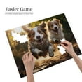 thumbnail image 2 of 1000-Piece Wooden Jigsaw Puzzle for Adults - Running Dogs Happy Sunlight , Interlocking Pieces with Guide Letters, Holiday Gift & Home Decor, 2 of 7