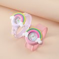thumbnail image 3 of Reloj para niños de 1 pieza (correa fina morada), reloj de pulsera impermeable para niños, movimiento de cuarzo, diseño de dibujos animados 3D, reloj digital para niños de 3 a 11 años JM, 3 of 3