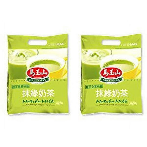 NineChef Bundle - Greenmax Matcha Milk Tea 2 PAK - 32 Individual Serving Packets   1 NineChef ChopStick