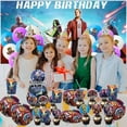 thumbnail image 3 of Guardians of the Galaxy Party Decorations Set Kit Latex Balloons Birthday Decor Cake Topper Banner Backdrop Fans, 3 of 6