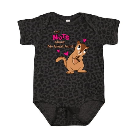 

Inktastic I m Nuts About My Great Aunt Boys or Girls Baby Bodysuit