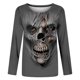 thumbnail image 4 of Pntutb Mujeres Moda Cuello Redondo Estampado Manga Larga Camiseta tops Casual Blusa Suelta tops Pntutb Pntutb-1318, 4 of 5
