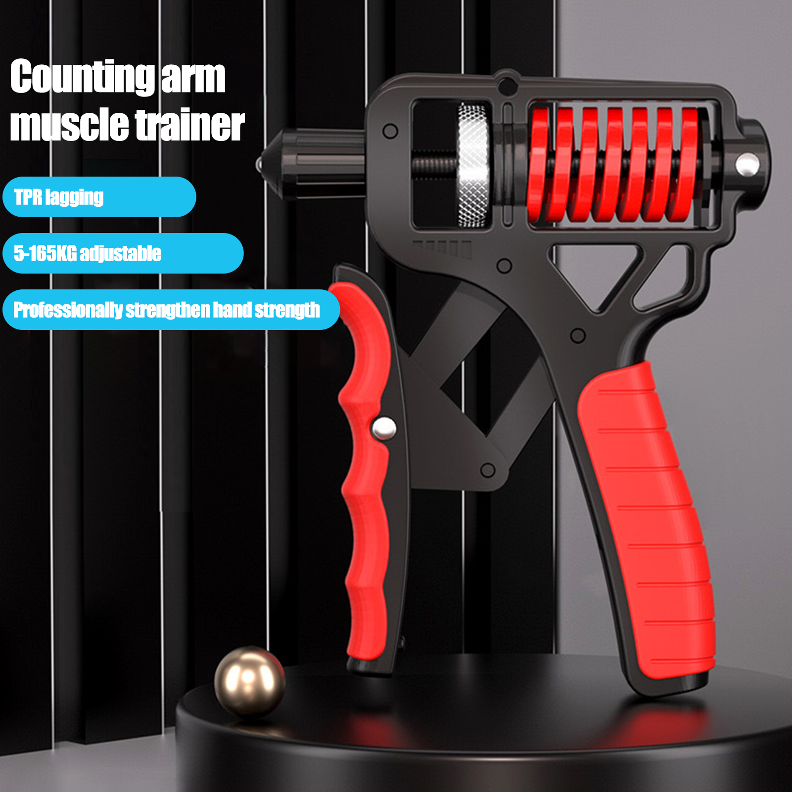 YIFAEUX Grip Strength Trainer Adjustable Distance/Resistance Ergonomic Non-Slip Rubber Hand Gripper Hand Grip Forearm Strengthener with Counter