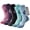 Multicolor, variant on 5 Pairs Merino Wool Hiking Socks Warm Thermal Winter Cozy Cushioned Moisture Wicking Socks for Women & Men