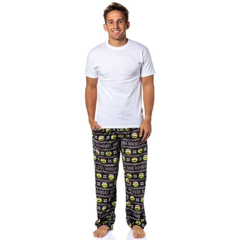 Sesame Street Men s Oscar The Grouch Bah Humbug Fleece Super Minky Lounge Pajama Pants Walmart