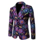 thumbnail image 3 of Chaqueta de traje de fiesta corta con estampado para hombre, chaqueta corta con estampado, blazer para hombre, elegante, de moda, simple, con botones, moda 2024, ropa masculina, 3 of 5