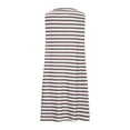 thumbnail image 3 of Camisas de Vestido Casual para las Mujeres sin Mangas Cuello Redondo Raya Impresión Suelta Transpirable Rodilla Alta Vestido de Ropa Exterior, 3 of 5