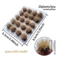 thumbnail image 7 of 20 Pieces Artificial Miniature Model Grass Tuft 12mm Height Nylon Durable Train Railway Scenery Diorama Kit, 7 of 7