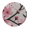 thumbnail image 4 of PIKWEEK Tablecloth Round Table Cover Spring Pink Chinese Cherry Blossom Flower Japan Plum White, 4 of 8