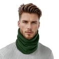 thumbnail image 3 of Winter Double Layer Velvet Warm Neck Cover Solid Color Yarn Knitted Scarf Chiffon Scarf Wraps Women Plaid Scarf for Women Fall Snowman Scarf Camping Scarf Women's Scarves for Winter Neckerchief Scarfs, 3 of 3