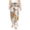 thumbnail image 1 of Balery Cowboy Rodeo Guitar Pantalones de pijama para mujer, pijamas ultraligeros, pantalones de estar por casa-Medium, 1 of 6