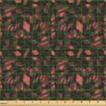 thumbnail image 2 of Ambesonne Magnolia Floral Fabric by the Yard Upholstery, Gothic Flowers Boho, 2 Yards, Dark Coral Charcoal Grey, 2 of 5