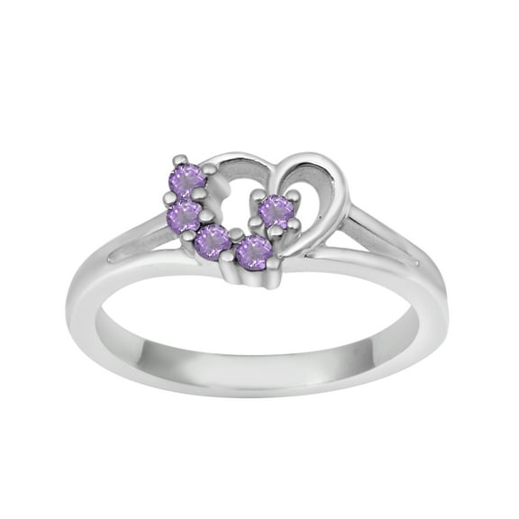 Heart Shape 0.10 Ctw Pink Amethyst 925 Sterling Silver Love Women Valentines Day Gifts Ring