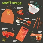 MasterChef Junior Cooking Essentials Set - 9 Pc. Kit Includes Recipes, Apron, Cutting Board, Mixing Bowl, Measure Cups, Spoons, Homemade Gifts