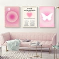 thumbnail image 4 of 3pcs Art Deco Canvas Wall Art Set, Pink Halo & Angel Motif, Modern Classic Style, Frameless Digital Posters for Home Office, Living Room, Bedroom, Bathroom, Restaurant Decor, Fashion Themed, Indoor, 4 of 4