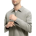 thumbnail image 4 of Chaqueta cortavientos ligera TBMPOY para hombre, gris claro, XXL, 4 of 7