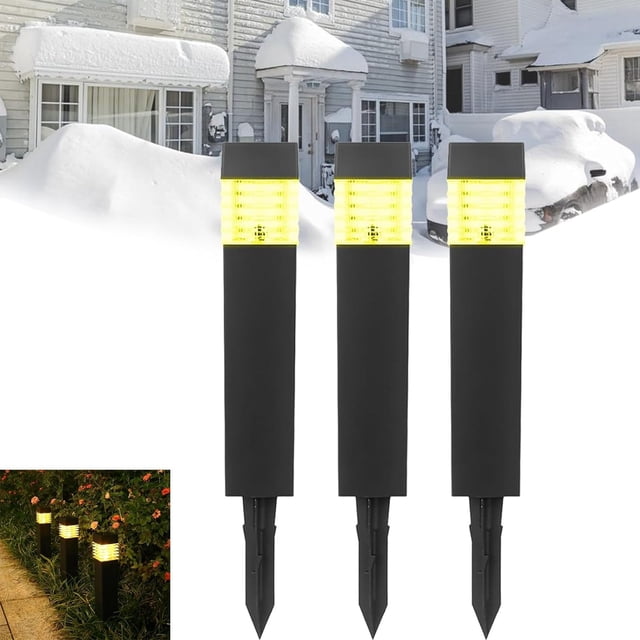 Boreal Craft 3pc Solar Defrost Lights Mini Solar Powered Snow Melter Deicing Lights For Outside Solar Defrost Lights Grounded Plug Solar Lights Gardening Lights Outdoor String of Lights Indoor Plug in