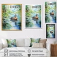 thumbnail image 4 of Designart "Reflections Duck Pond Serenity III" Animals Canvas Wall Art - Traditional Green Duck Entryway Wall Art Print, 4 of 6