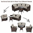 thumbnail image 5 of 4 Pieces Outdoor Cushioned Rattan Furniture Set, 5 of 9