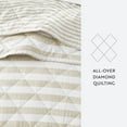 thumbnail image 5 of Noble Linens 3-Piece Natural Classic Stripe Reversible Quilt Set, Queen, 5 of 8