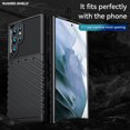 thumbnail image 2 of Galaxy S22 Ultra Case, Dual Layer Protective Heavy Duty Cell Phone Cover Shockproof Rugged with Non Slip Textured Back Military Protection Bumper Case for Samsung Galaxy S22 Ultra 6.8 inch,Black, 2 of 8