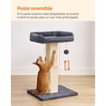 thumbnail image 3 of FEANDREA Rascador para Gatos con Plataforma de Peluche y Poste de Sisal 68 cm, 3 of 5