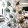 thumbnail image 2 of DefiDgd Artificial Evergreen Leaves Branch,Small Faux Green Stem Vase Filler Greenery Pick for Christmas Wreath Filling Table Mantel Indoor Floral Arrangement Winter Home Decor, 2 of 8