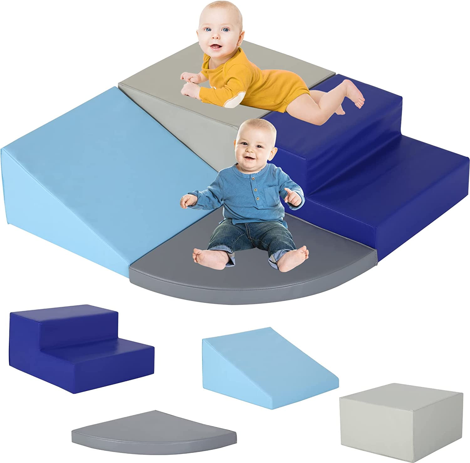 YRLLENSDAN Baby Foam Climbing Blocks for Toddlers, 4 Piece Kids