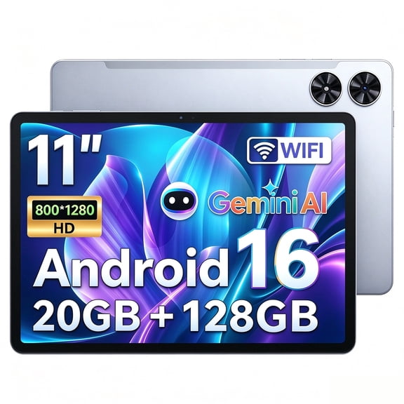 SHARECLOUD 11 inch Tablet, Android 16 Tablet, 20GB 128GB/1TB Expand, Octa-Core Processor, 8800mAh, WiFi 6, Gray