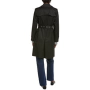 Via Spiga womens Pleated Trench Coat, xs, Black