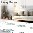thumbnail image 2 of ODIKA 5'x7' Machine Washable Non-Slip Area Rug, Crystalline Snowflake Decorative Accent with Delicate Motifs High Traffic Rug with Pad, White, 616957, 2 of 8