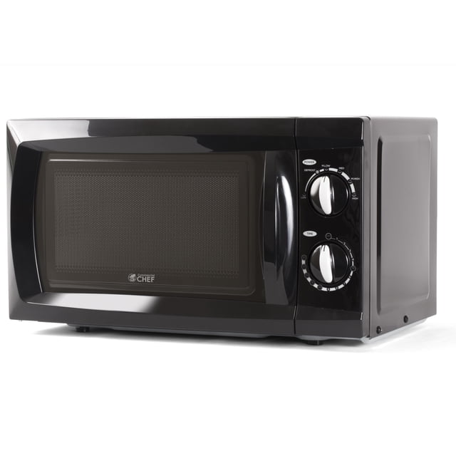 Commercial Chef CHM660B 0,6 Cu. Ft.. Horno Microondas de 600 W, Giratorio sobre Encimera, Negro