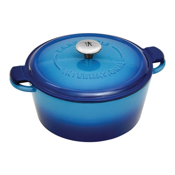 HENCKELS 3.7 L Cast Iron Round French Oven, Blue