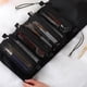 thumbnail image 4 of Bolsas organizadoras de maquillaje para viajes, enrollables, desmontables, para colgar artículos de tocador, plegables, color negro, 4 of 5