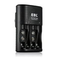 thumbnail image 6 of EBL 4 Pack 280mAh 9-Volt NiMH Rechargeable Batteries with 2-Slot 9V 6F22 9 Volt Battery Charger US Plug for AA AAA 9V NiMH NiCD Rechargeable Batteries, 6 of 10