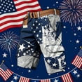 thumbnail image 4 of Krdevn Men's Distressed American Flag Print Cargo Shorts Independence Day Casual Utility Workwear Shorts, 4 of 5