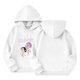thumbnail image 1 of Moonsky Sudadera con capucha y cordón HUNTRX, estampado de grupo de chicas coreanas, jersey corto, suave y cómodo, top de manga larga para primavera y otoño. Blanco 110, 1 of 5