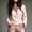 Pink, variant on Women's Boho V Neck Wrap Top Long Sleeve Lace Bell Sleeve Linen Blend Pullover Pleated Waist Fall Casual Fashion Blouse for Women Coffee M