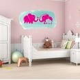 thumbnail image 2 of Babies Adorable Animal Wall Decal Decoration Mom Dad And Baby Cute Little Elephant Family Happy Playing Lasts Years and Easily Removable - Size: 40 In(W) x 24 In(H), 2 of 5