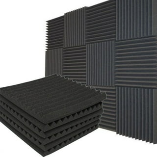 Burdurry 50 Pack Acoustic Panels Soundproof Studio Foam for Walls Sound  Absorbing Panels Sound Insulation Wedge for Studio, 1 X 12 X 12 (Black)
