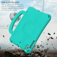 thumbnail image 5 of Kids Case for All Apple 7.9-Inch iPad Mini - Durable Shockproof EVA Plastic Hard Case with Sturdy Stand / Portable Handle, Lightweight Kid-Friendly Cute Football Cover for iPad Mini 5/4/3/2/1 (Mint), 5 of 5