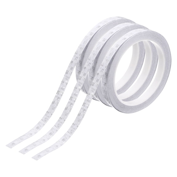 Uxcell 3 Rolls Reflective Tape 0.4" x 315" High Visibility Adhesive Stickers for Trailer Trucks Bike, Silver