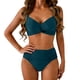 thumbnail image 2 of Conjuntos de bikini para mujer, moda de primavera para mujer, traje de baño conservador de color sólido, estilo falda con abertura, traje de baño de dos piezas para mujer, traje de baño de 2 piezas pa, 2 of 5