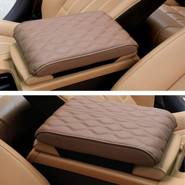 Leather Car Armrest Box Pad - New Waterproof Car Center Console