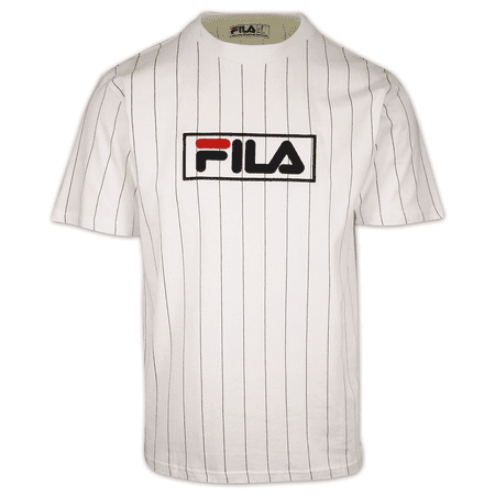 FILA Men's White Striped & Logo S/S T-Shirt