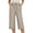 Khaki, variant on Outfmvch Flowy Pants Flowy Pants for Women Petite High Waist Drawstring Loose Flowy Pants Capri Pants with Lace Side Cotton Linen Pants Palazzo Pants Women High Waisted Wide Leg Blue 1 S-2XL