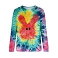 thumbnail image 4 of Fashion Women Easter Printed Round Neck Long Sleeve T-Shirt Printing Sweatshirt Blouse Tops, 4 of 5