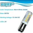 thumbnail image 2 of HQRP Navigation and Anchor Light Ba15d Bayonet Base 24LEDs Dual Contact SMD LED Bulb Warm White 10-30 Volt DC, 2 of 8