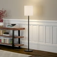 thumbnail image 4 of Henn&Hart 12" Blackened Bronze Metal/Fabric Floor Lamp, 4 of 7